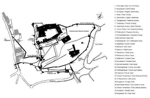 Picture: Plan of the castle grounds