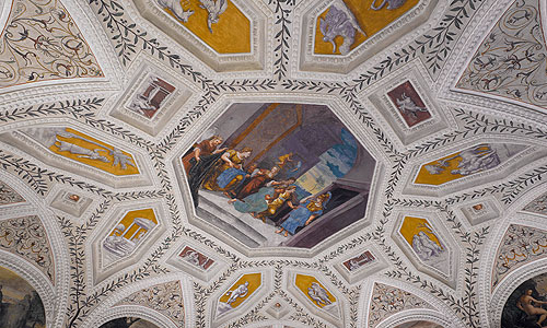 Ceiling painting in the Arachne Room