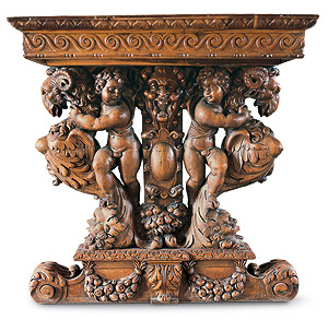 Bild: Geschnitzter Tisch, Florenz, Ende 16. Jahrhundert