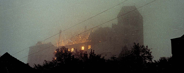 Bild: Brand auf der Burg Trausnitz
